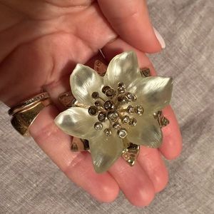 Alexis Bittar lucite flower brooch